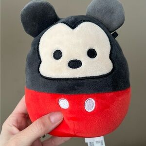 Squishmallows Mickey Plush - Black, Red, Cream